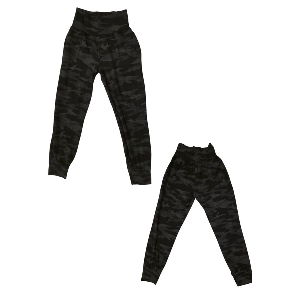 Athleta Camo Joggers Women’s Small Black Charcoal Camouflage Activewear